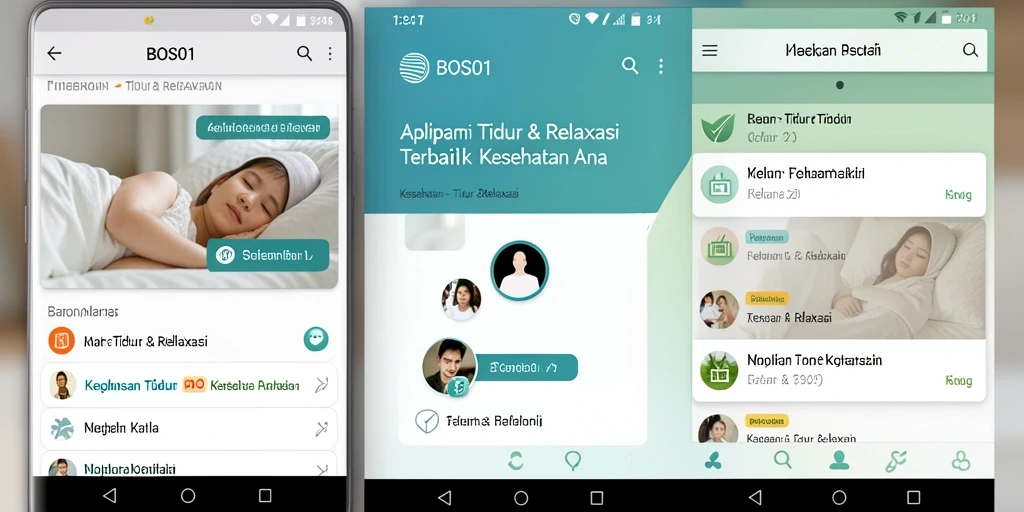Tampilan antarmuka BOS01 yang menenangkan dan mudah digunakan.