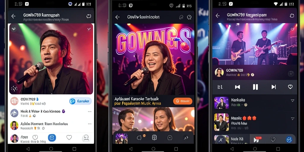 Antarmuka GOWIN789 yang menarik dan mudah digunakan untuk karaoke.