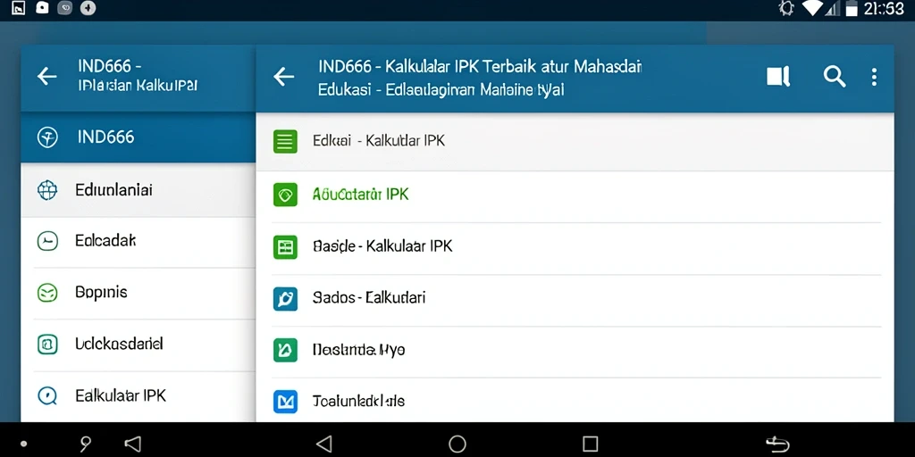 Tampilan antarmuka sederhana dan fungsional Kalkulator IPK.