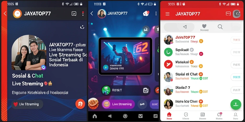 Antarmuka pengguna JAYATOP77 saat melakukan Live Streaming yang menarik.
