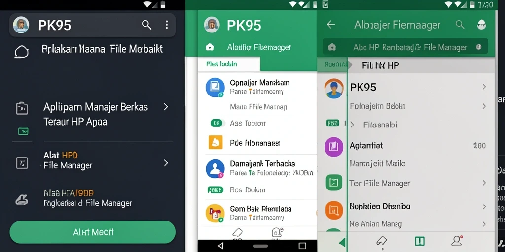 Tampilan antarmuka PK95 yang bersih dan fungsional untuk manajemen berkas.