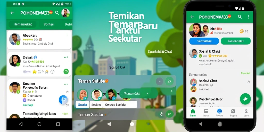 Tampilan antarmuka pengguna POHONEMAS33 yang menarik dan ramah.