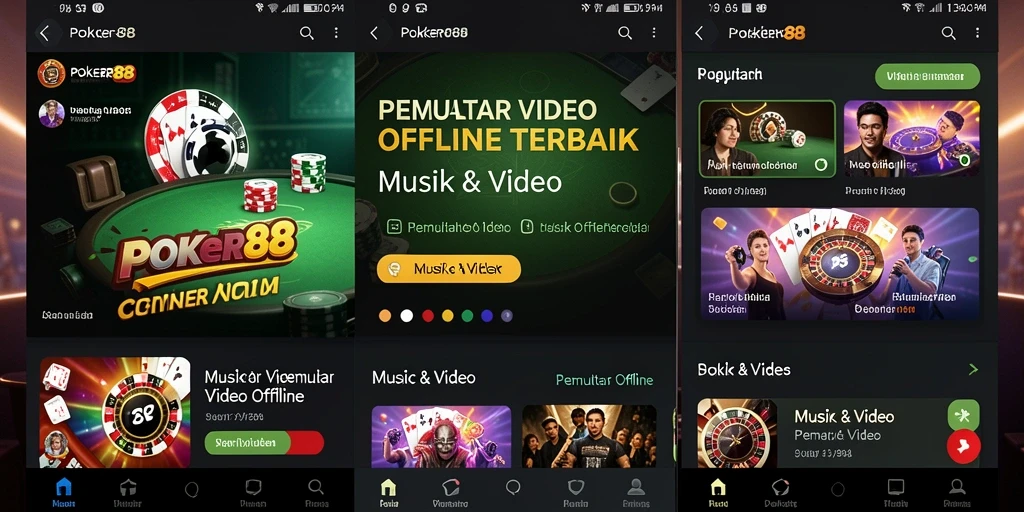 Antarmuka POKER88 yang simpel dan fungsional untuk pemutar video offline.