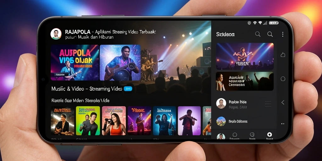 Antarmuka pengguna RAJAPOLA yang menarik dan fungsional untuk Streaming Video.