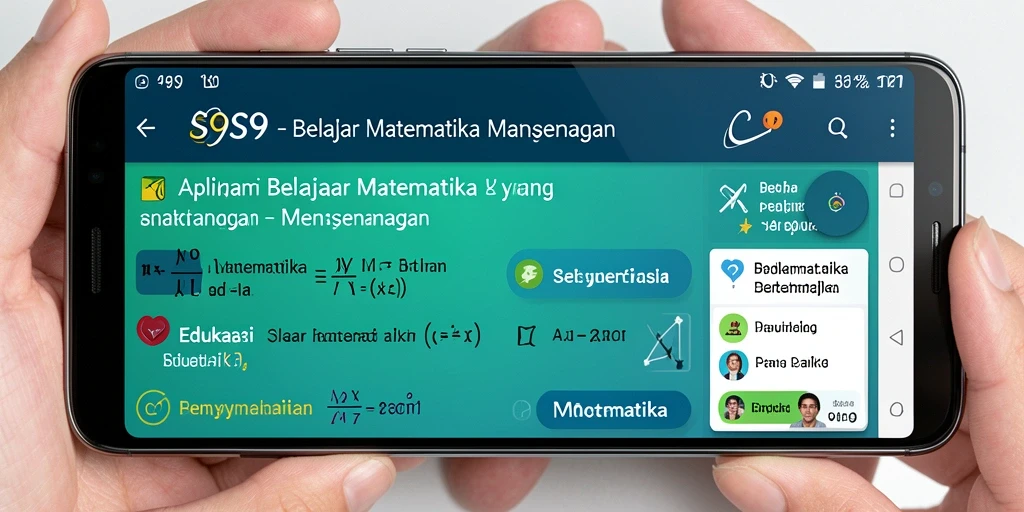 Tampilan antarmuka S9S9 yang interaktif untuk belajar matematika.