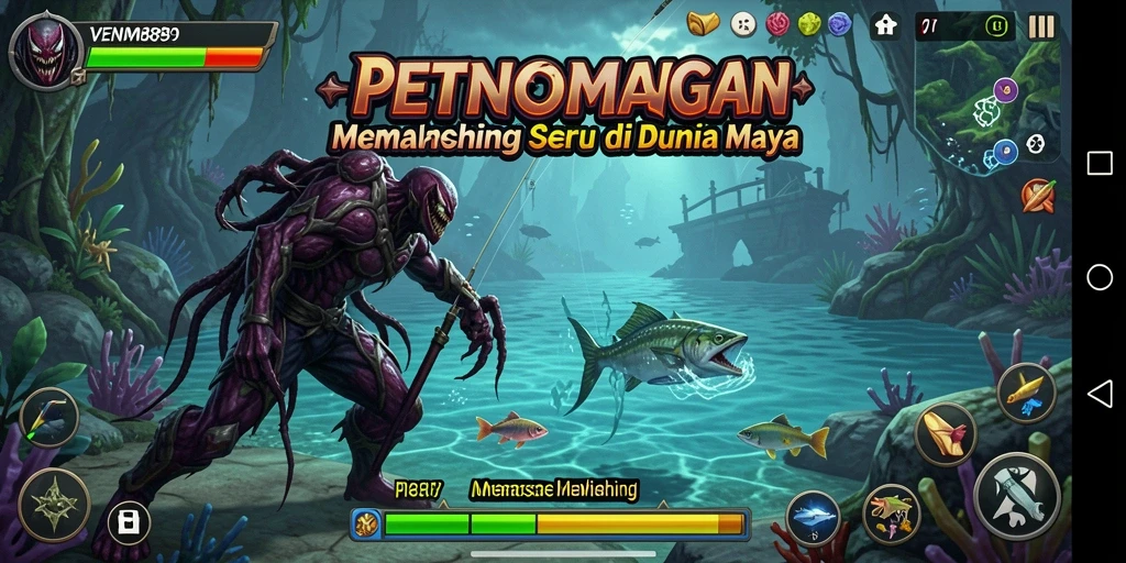 Screenshot utama VENOM889 menampilkan pengalaman memancing yang imersif dan menarik.