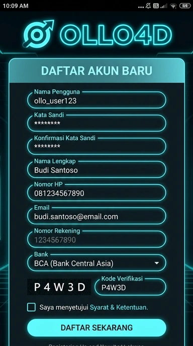 Cara Mudah Buat Akun Baru ollo4d